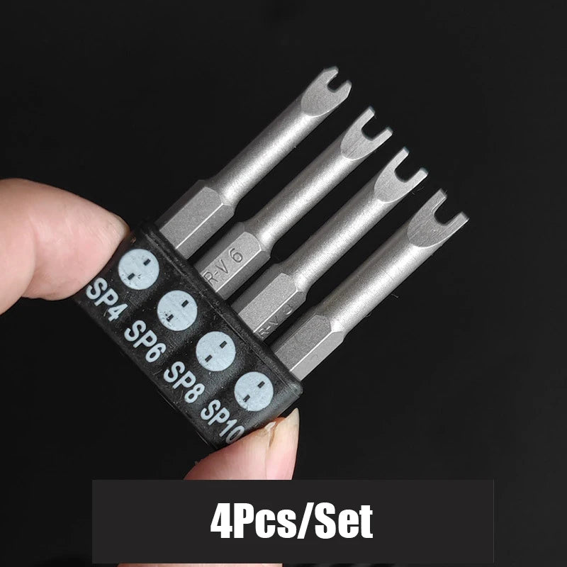 4-7Pcs Special-shaped Screwdriver Set 50mm U Shaped Y Type Triangle Inner Plum Type Cross Three Points Screwdriver Bit Tools