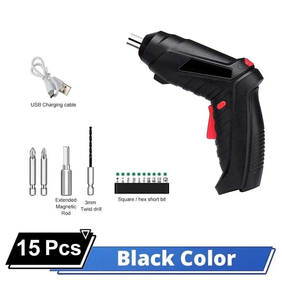 ZSKJ 3.6V Cordless Electric Screwdriver Kit Rechargeable 500mAh Lithium Battery Screwdriver Drill Kit Folding Home Power Tools