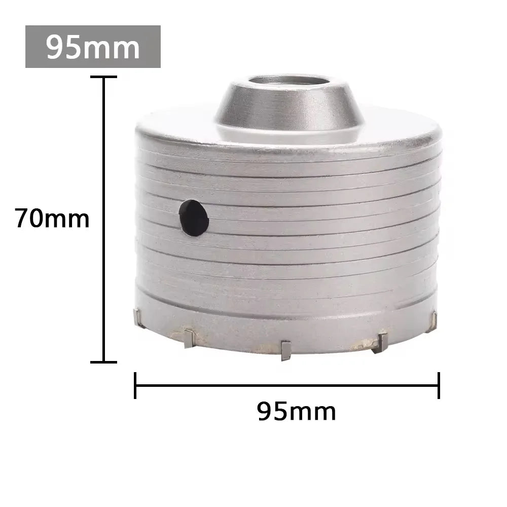 1Pc 30-150mm SDS-Plus Concrete Wall Hole Saw Hammer Drill Bit  with Circular Shaft Cutting Tool Masonry Cement Block