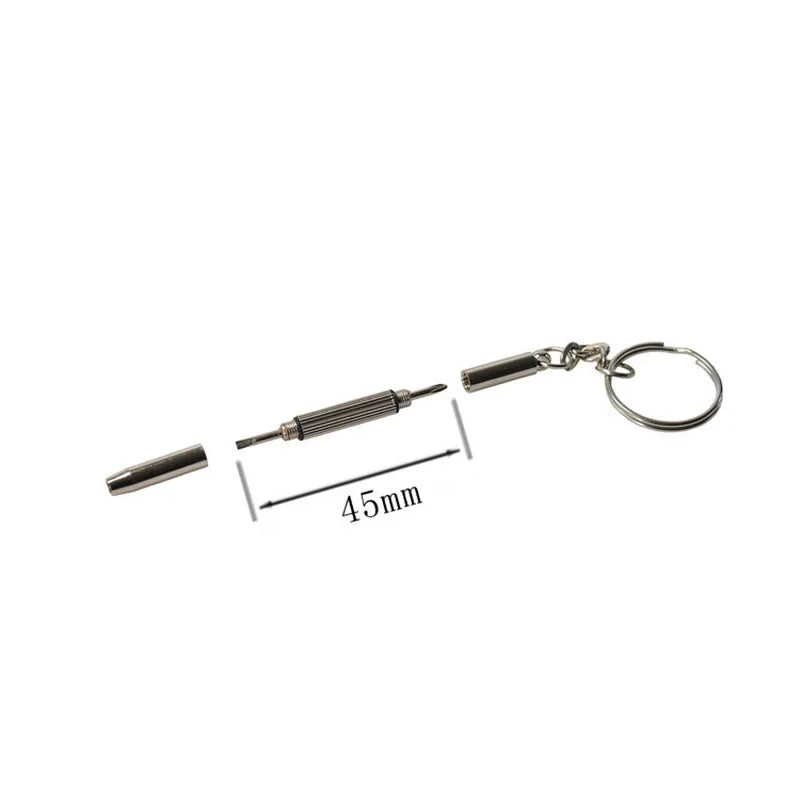 3 In 1 Eyeglass Screwdrivers Repair Kit with Keychain Watch Repair Glasses Screwdriver Recision Screw Driver Tools Accessories
