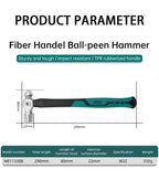 AMR Ball Peen Hammer Forged Fine Grain Steel Head  Ergonomic Rubber Cusion Grip Fiber Glass Shock Absorbing  Blacksmith Hammer