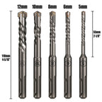 5Pcs/Set SDS PLUS Shank 5/6/8/10/12mm Concrete Impact Hammer Masonry Carbide Drill Bit 110mm Length For Cement Brick Block Wall
