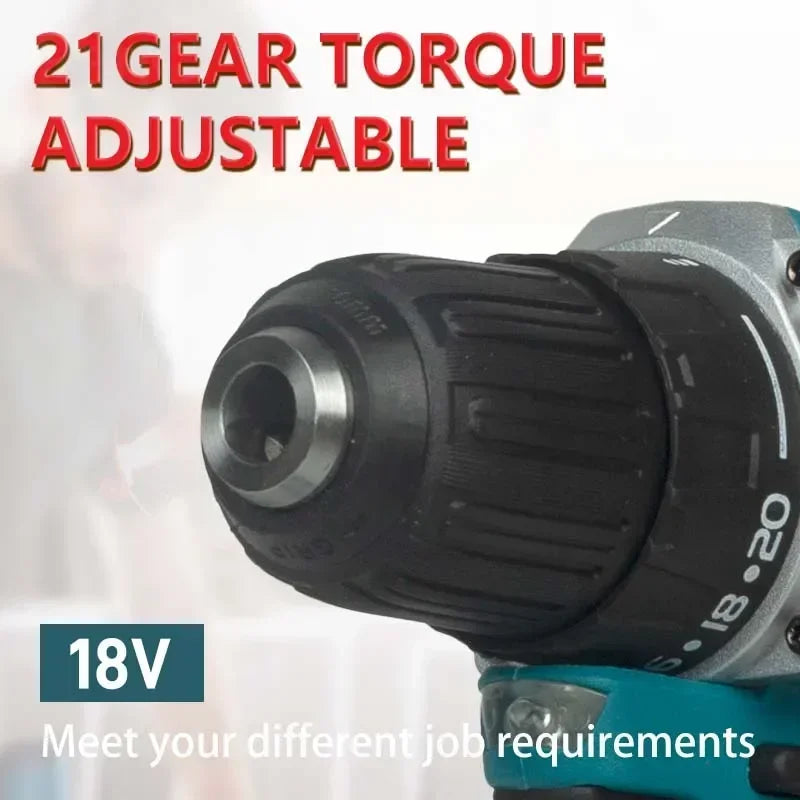 Makita 18V Battery DDF487 10MM Screwdriver Brushless Electric Drill Impact Drill Of Decoration Team Power Tools For Makita
