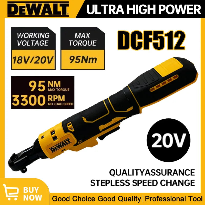 Dewalt DCF512 1/2 Inch Brushless Ratchet Right Angle Wrench LED Cordless Driver Variable Speed Power Wrench 20V Power Tools