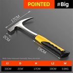 Professional Claw Hammer High Carbon Steel Geological  Hammer Integrated Forging Multifunctional Hardware Tool for Carpenter