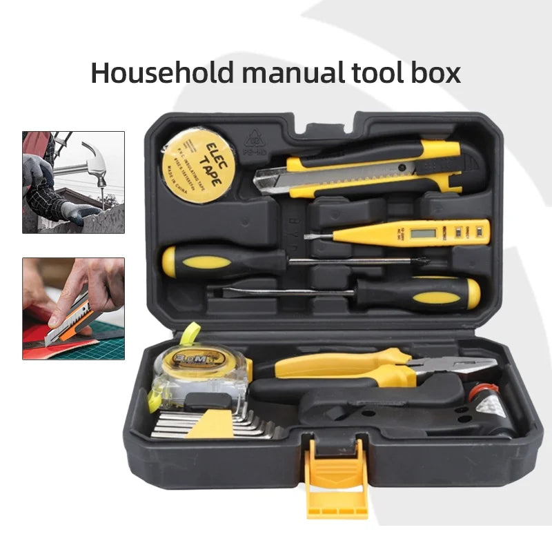 ZTEN New Multi-functional Hardware Toolbox Repair And Installation Hardware Tool Set With Safety Hammer Sheep Horn Hammer
