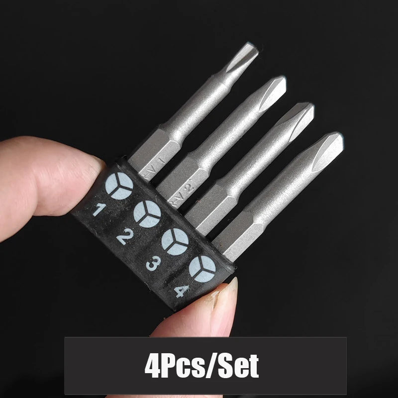 4-7Pcs Special-shaped Screwdriver Set 50mm U Shaped Y Type Triangle Inner Plum Type Cross Three Points Screwdriver Bit Tools