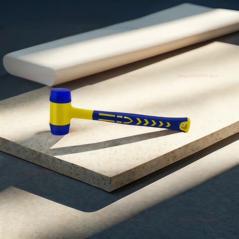 Double Headed Installation Hammer 25-45mm Rubber Handle Detachable Insulated Rubber Mallet for Electrical and Construction Work