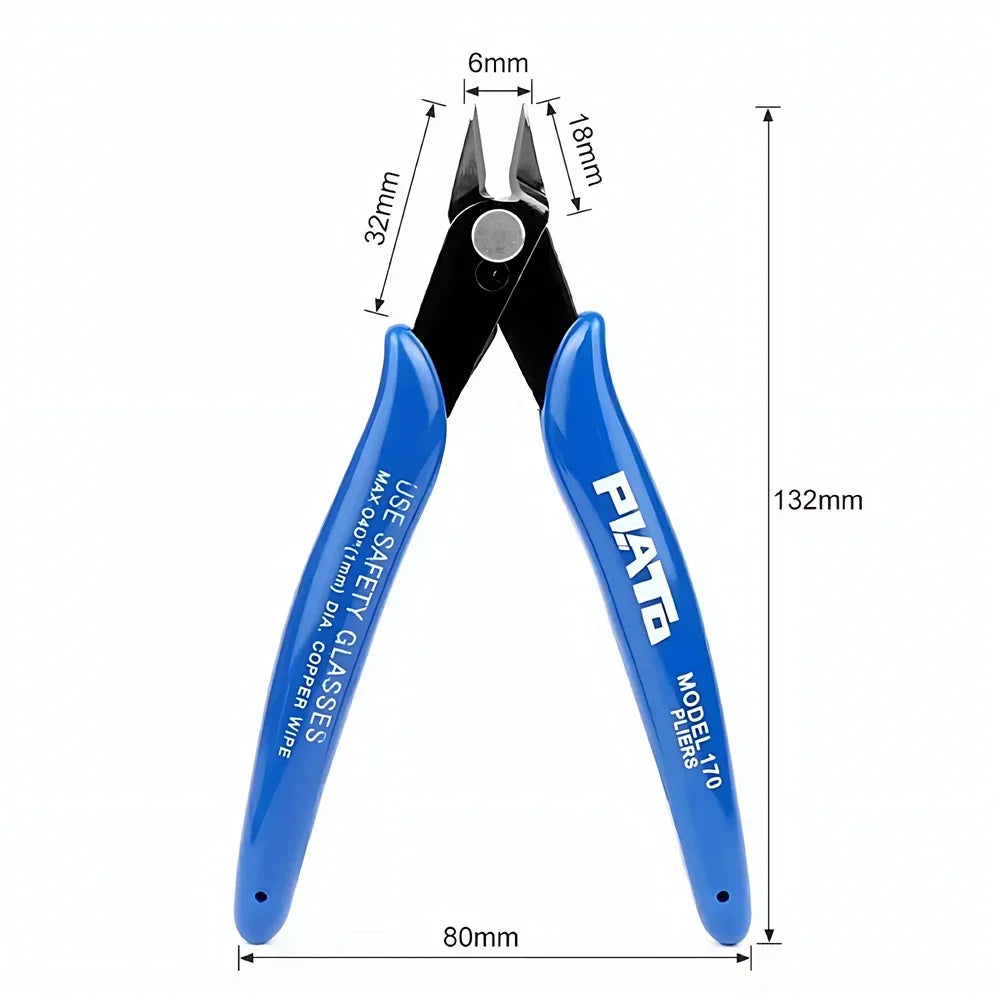 PLATO 170 Wishful Clamp DIY Electronic Diagonal Pliers Side Cutting Nippers Wire Cutter 3D Printer Parts Models Hand Tools