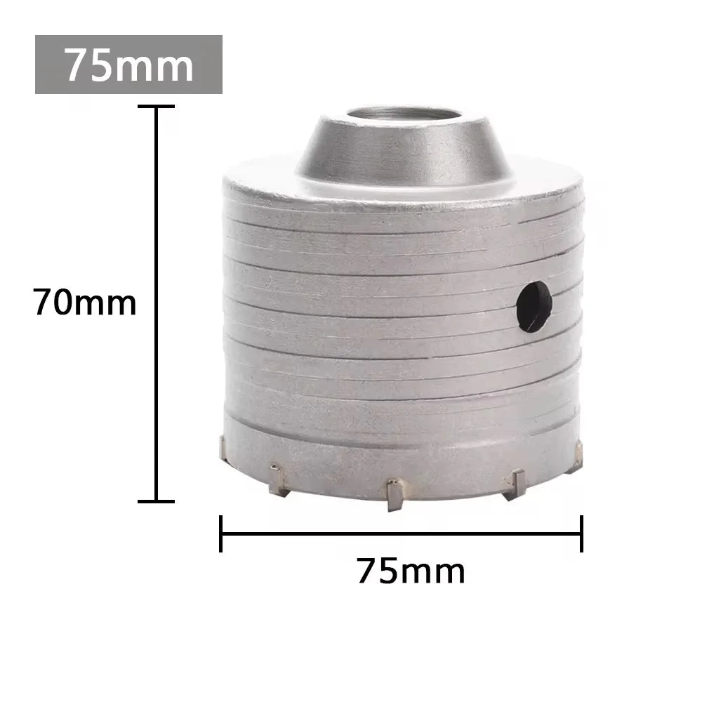 1Pc 30-150mm SDS-Plus Concrete Wall Hole Saw Hammer Drill Bit  with Circular Shaft Cutting Tool Masonry Cement Block