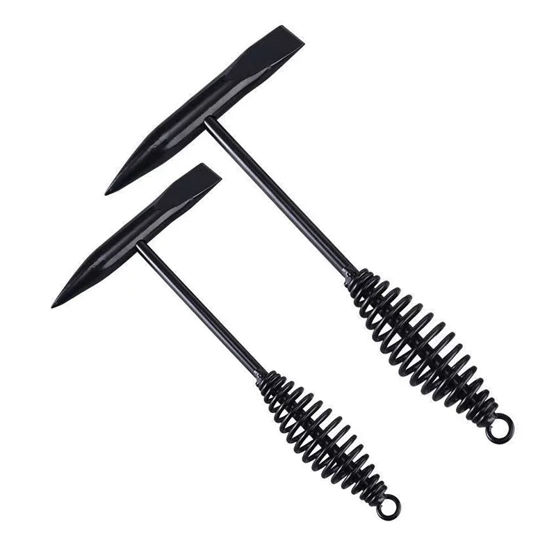 Welding Chipping Hammer - Rust Removal & Slag Cleaning Tool with Spring Handle and Hook for Glass Breaking & Ice Chipping