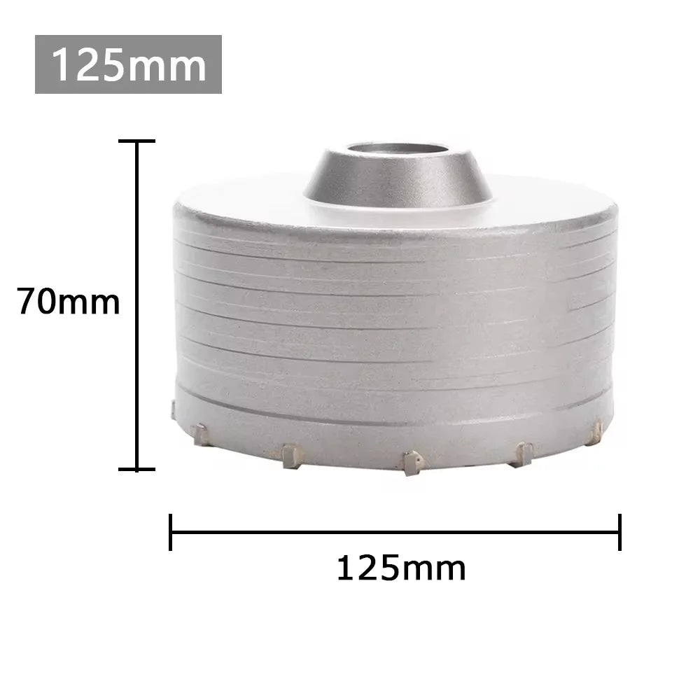 1Pc 30-150mm SDS-Plus Concrete Wall Hole Saw Hammer Drill Bit  with Circular Shaft Cutting Tool Masonry Cement Block