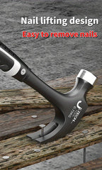 1pc Integrated Claw Hammer, Professional Woodworking Joinery Home Carpentry Hand Hammer, Nail Hammer, Non-Slip Multifunctional H