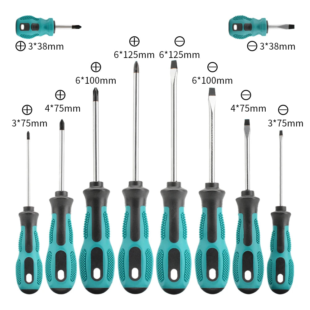 10Pcs Precision Screwdriver Set Hand Multi-tool Kit SL and PH Magnetic Bit Insulated Handle Screw Driver Repair Tools