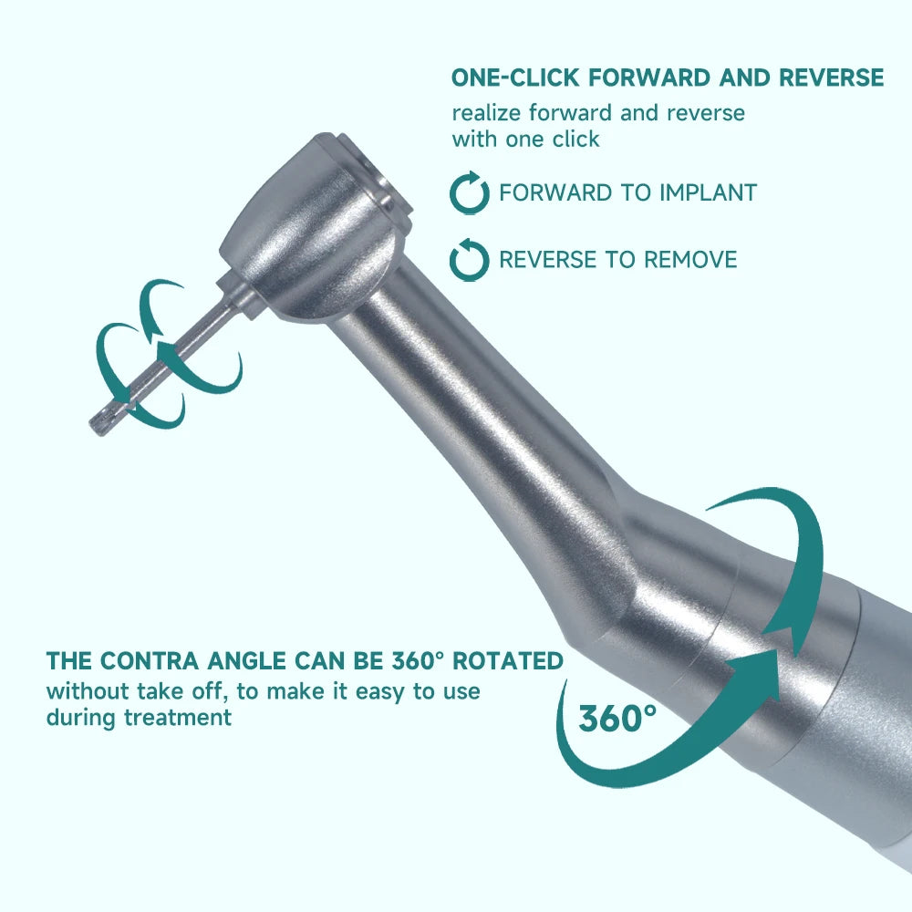 MBM Electric Torque Wrench for Dental Implant Torque Wrench with 16pcs Universal Screwdrivers Contra Angle Implant Tool