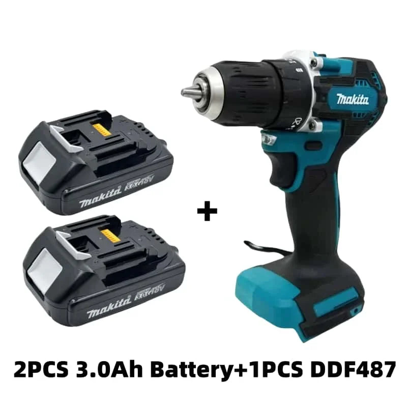 🔋🔋Original Makita DDF487 Cordless Driver Drill Brushless Electric Impact Screwdriver Rechargeable Power Tool 18V With battery