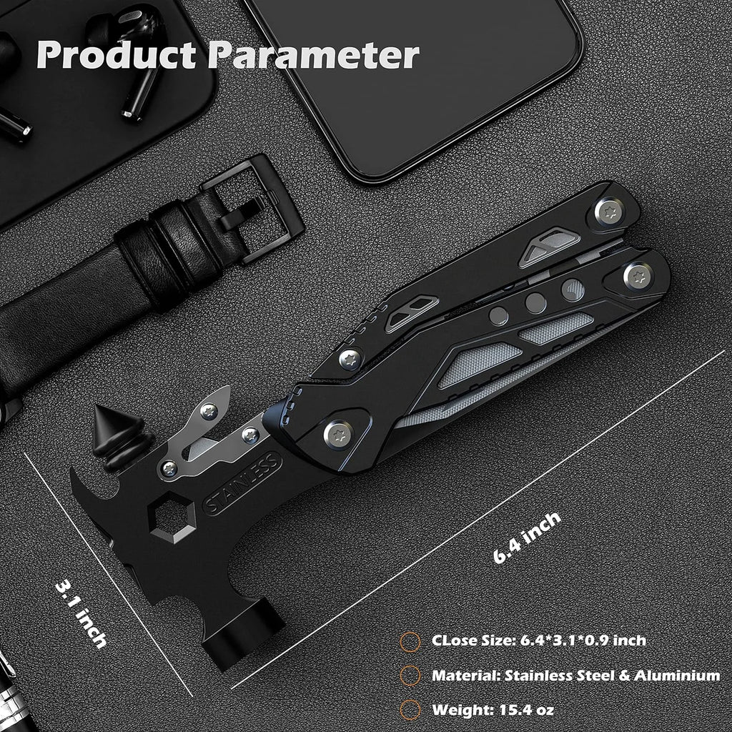 "Portable Multi-Functional Camping Emergency Hammer Tool - Compact, Durable Window Breaker for Outdoor Emergencies, Maintenance,