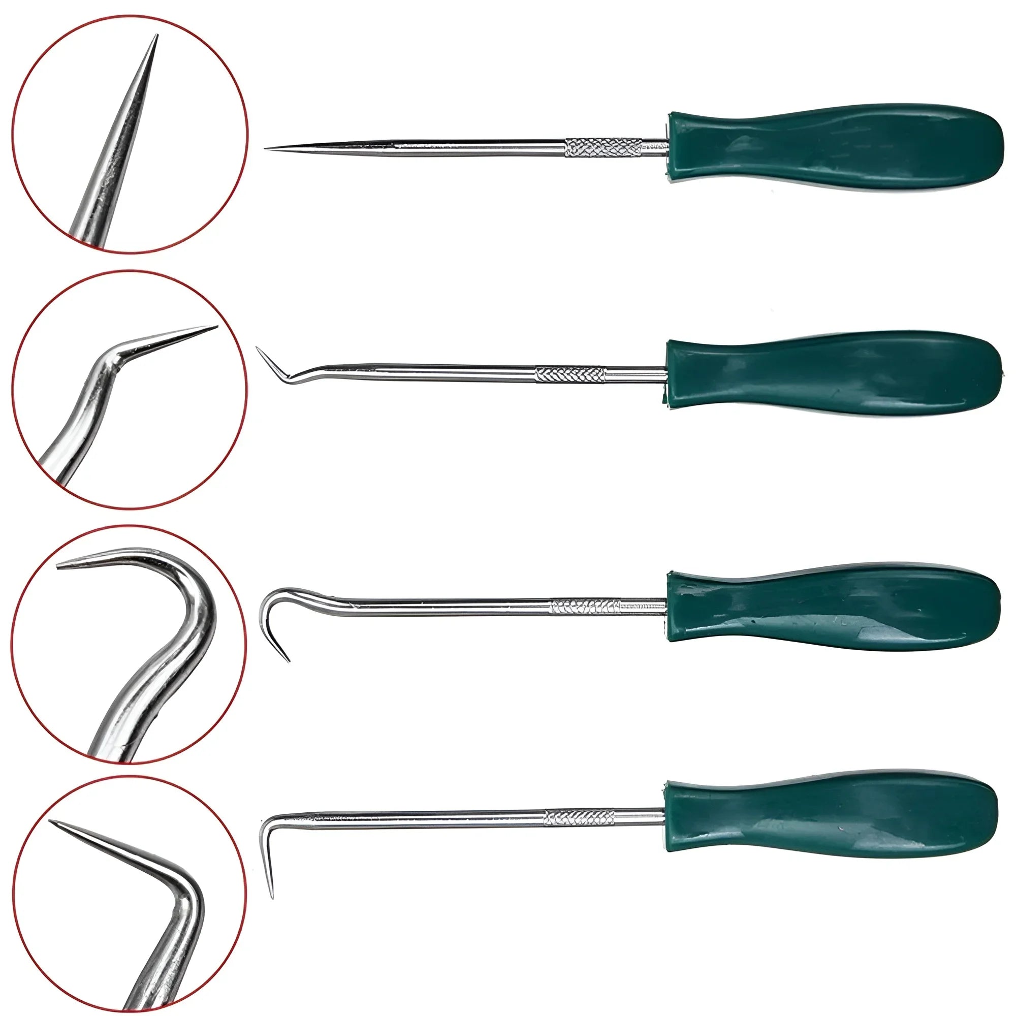 4Pcs 135mm Oil Seal Screwdrivers Set Car Auto Vehicle Pick Hooks for Garages General-Plumbers Mechanics Workshop Tools