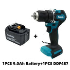 🔋🔋Original Makita DDF487 Cordless Driver Drill Brushless Electric Impact Screwdriver Rechargeable Power Tool 18V With battery