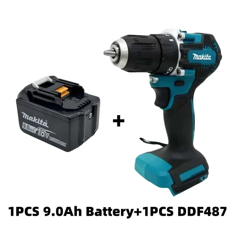 🔋🔋Original Makita DDF487 Cordless Driver Drill Brushless Electric Impact Screwdriver Rechargeable Power Tool 18V With battery