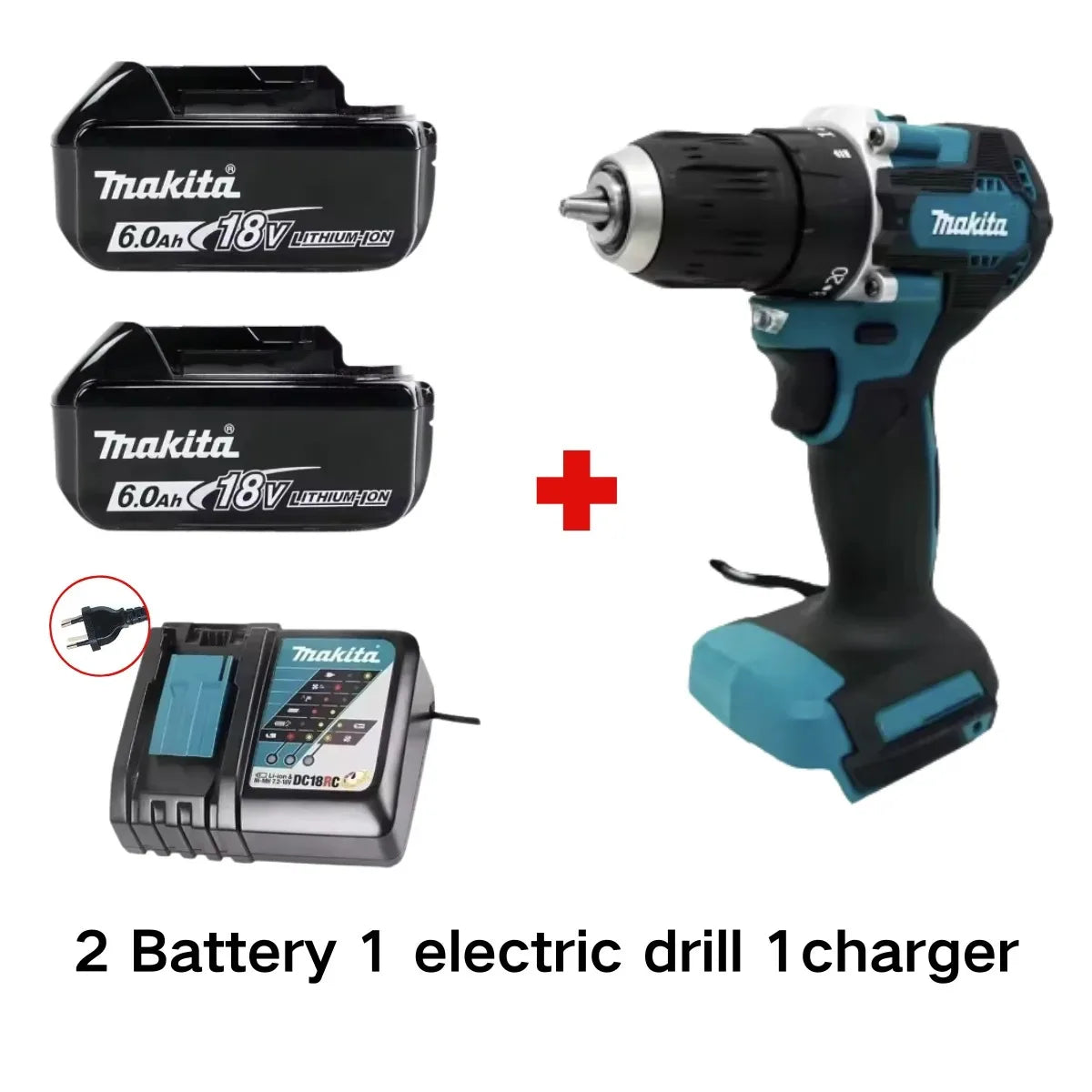 Makita 18V Battery DDF487 10MM Screwdriver Brushless Electric Drill Impact Drill Of Decoration Team Power Tools For Makita