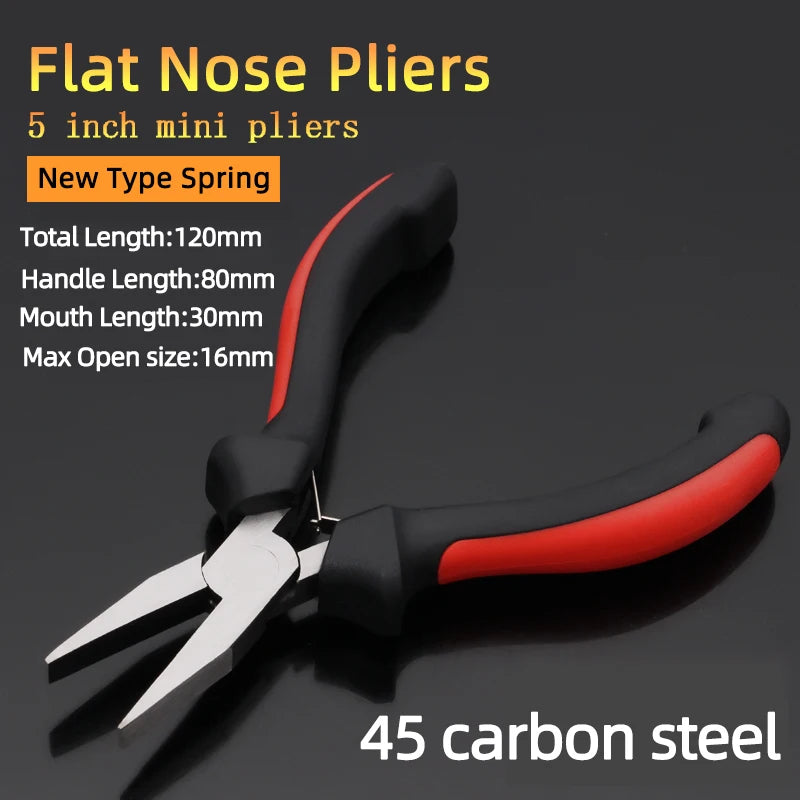 Mini Pliers Diagonal Pliers Wire Round Mouth Bent Long Needle Nose Cutter Handcraft Beading For DIY Small Jewelry Pliers Tools