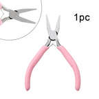 1/5/10pcs Pink Color Handle Anti-slip Splicing and Fixing Jewelry Pliers Tools & Repair Kit, for DIY Jewelery Making