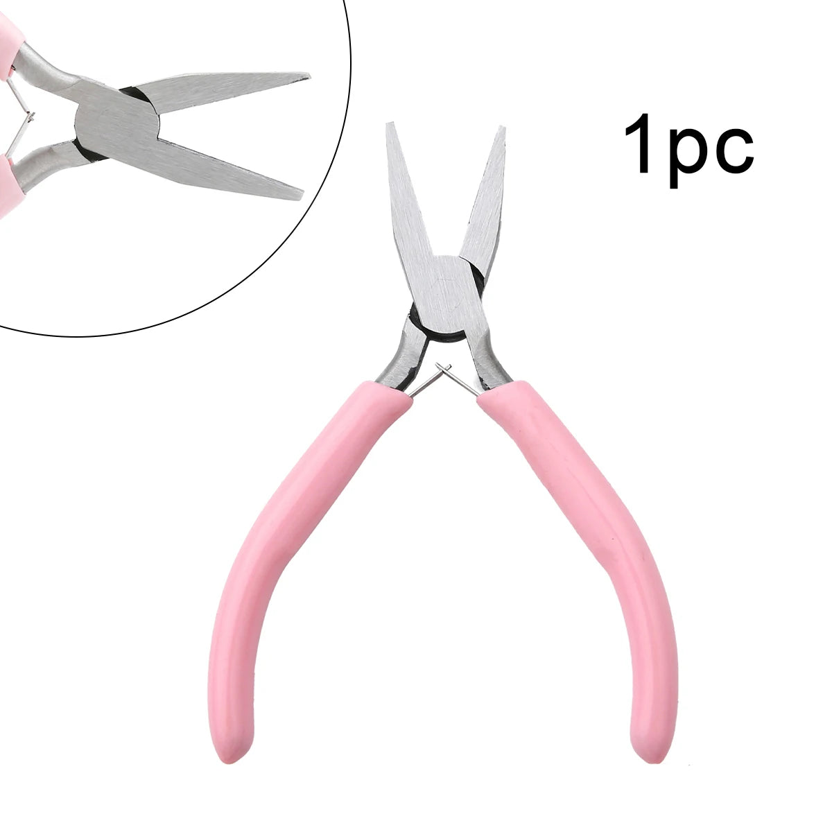 1/5/10pcs Pink Color Handle Anti-slip Splicing and Fixing Jewelry Pliers Tools & Repair Kit, for DIY Jewelery Making