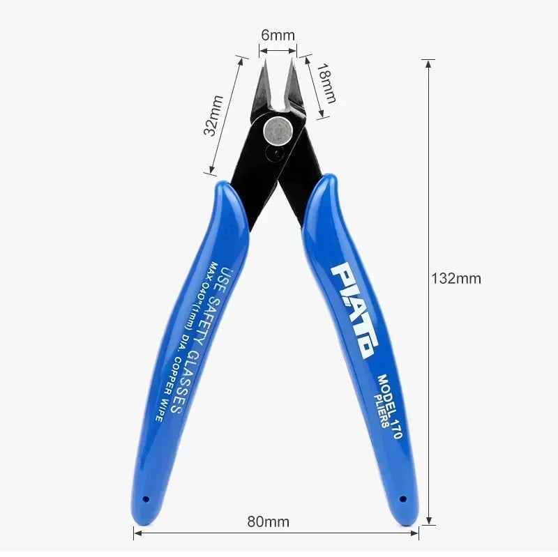 PLATO 170 Wishful Clamp DIY Electronic Diagonal Pliers Side Cutting Nippers Wire Cutter 3D Printer Parts Models Hand Tools
