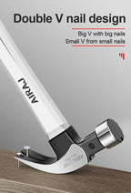 AIRAJ Short/Long Handle Claw Hammer Double Nail High Carbon Steel Household Durable Anti Slip Industrial Grade Hand Tool