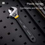DELI Adjustable Wrench Universal Spanner Dip Plastic Carbon Steel Mechanical Workshop Hand Repair Tools Car Bicycle Wrench