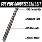 5Pcs/Set SDS PLUS Shank 5/6/8/10/12mm Concrete Impact Hammer Masonry Carbide Drill Bit 110mm Length For Cement Brick Block Wall