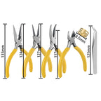 6pcs/Set Jewelry Pliers Tools Kit Needle Chain Round Nose Pliers Tweezers with Open Rings for DIY Jewelry Making Repair Tool