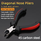 Mini Pliers Diagonal Pliers Wire Round Mouth Bent Long Needle Nose Cutter Handcraft Beading For DIY Small Jewelry Pliers Tools