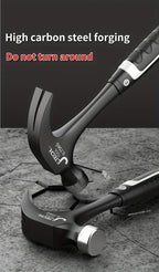 1pc Integrated Claw Hammer, Professional Woodworking Joinery Home Carpentry Hand Hammer, Nail Hammer, Non-Slip Multifunctional H