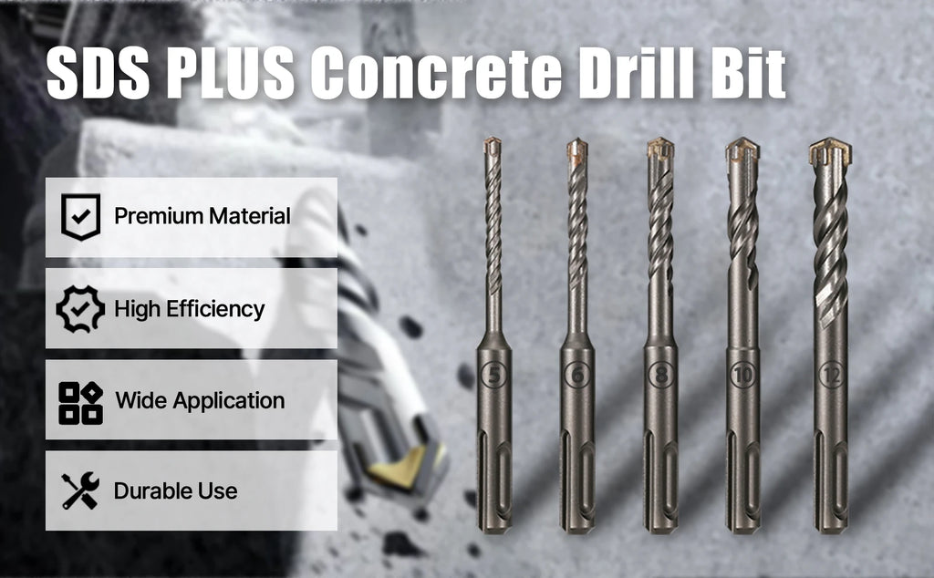 5Pcs/Set SDS PLUS Shank 5/6/8/10/12mm Concrete Impact Hammer Masonry Carbide Drill Bit 110mm Length For Cement Brick Block Wall