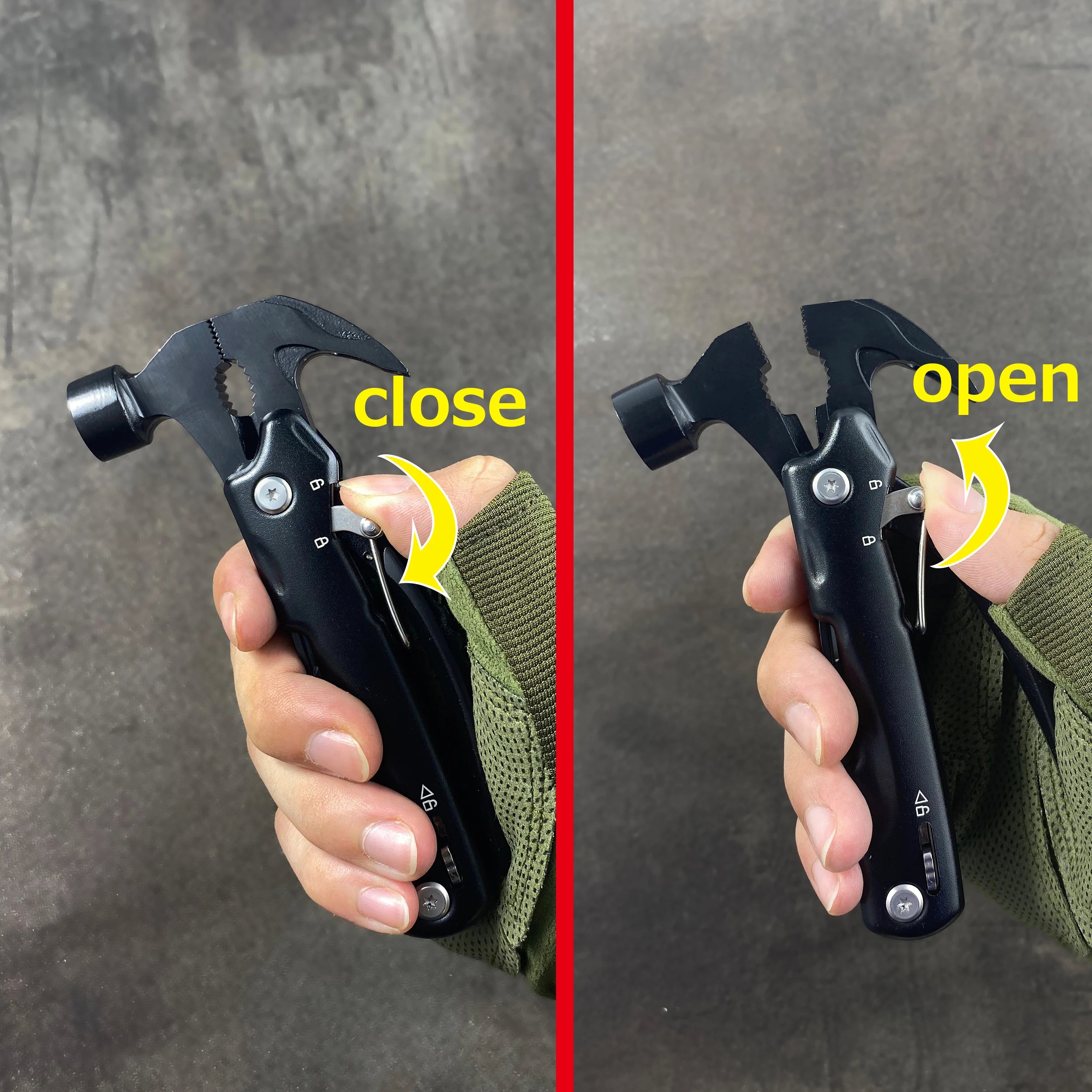 Multi-functional claw hammer, multi-purpose mini hammer, outdoor camping and mountaineering tools, multi-tool pliers, men's gift