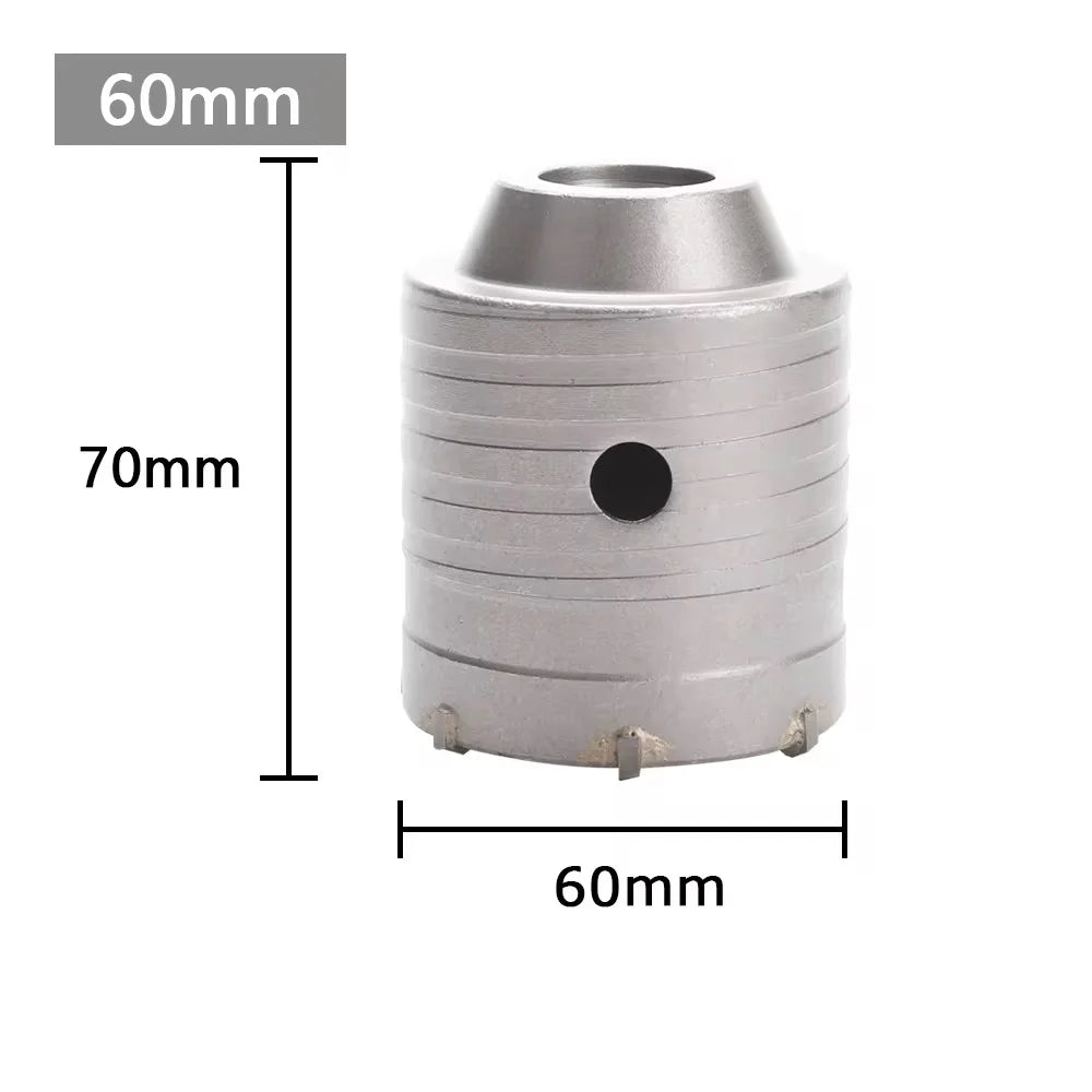 1Pc 30-150mm SDS-Plus Concrete Wall Hole Saw Hammer Drill Bit  with Circular Shaft Cutting Tool Masonry Cement Block