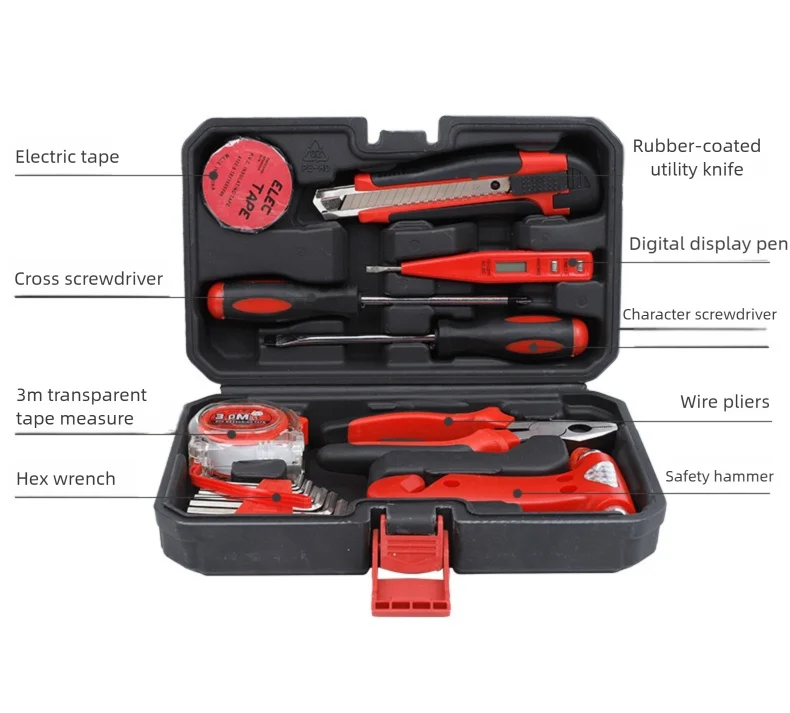 ZTEN New Multi-functional Hardware Toolbox Repair And Installation Hardware Tool Set With Safety Hammer Sheep Horn Hammer