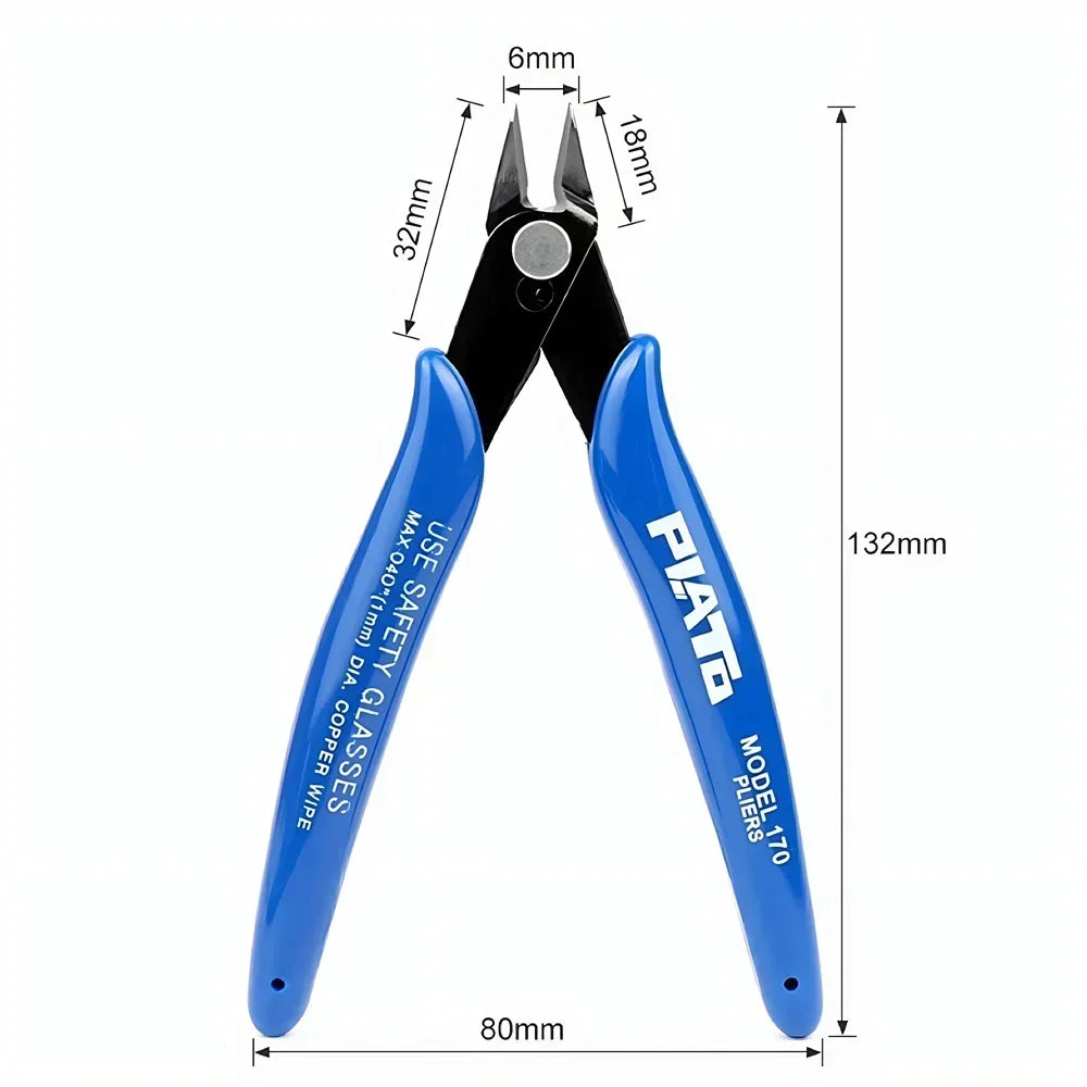 PLATO 170 Wishful Clamp DIY Electronic Diagonal Pliers Side Cutting Nippers Wire Cutter 3D Printer Parts Models Hand Tools