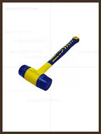 Double Headed Installation Hammer 25-45mm Rubber Handle Detachable Insulated Rubber Mallet for Electrical and Construction Work