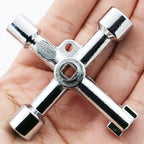 Key Wrench Cross Switch Alloy Universal Square Wrench Tool for Elevator Electrical Cupboard Box Cabinet socket wrench