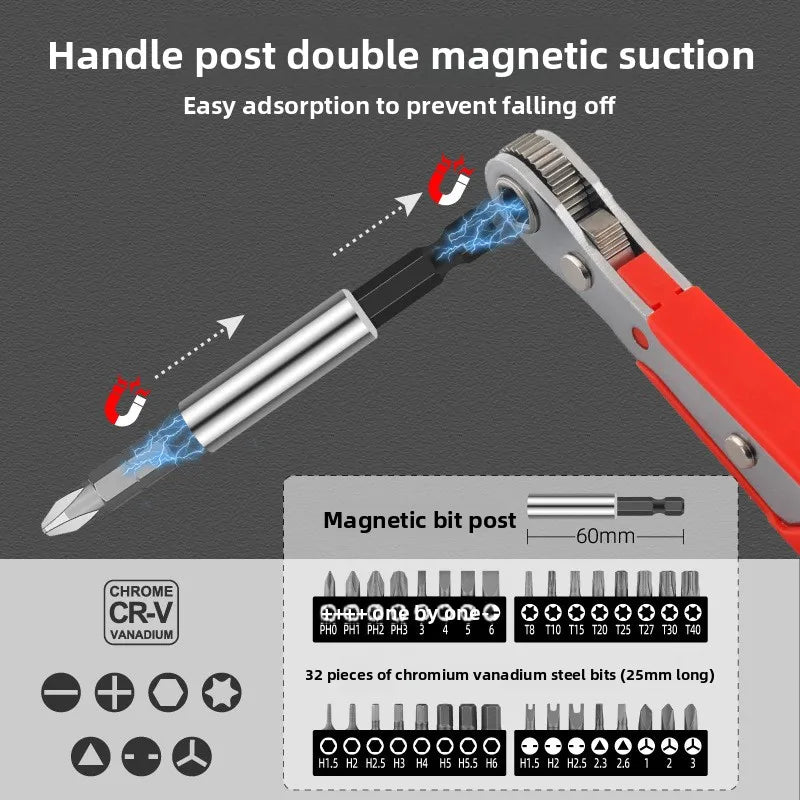 13-48pcs Socket Set Wrench Auto Repair Tool Mixed Tool Set Hand Tool Kit with Plastic Toolbox Storage Case for Home Garage