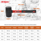 Hi-Spec 1PC Heavy Duty Mallet Rubber Hammer Double Faced Household Mini Hammer Rubber Mallet Hammer Hand Mini Tool 8/12/16/24 Oz