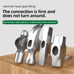 BAIHU Mini Hammer High Carbon Steel Hammer Solid Wood Short Handle Octagonal or Round Head Hammer Small Manual Hardware Tool