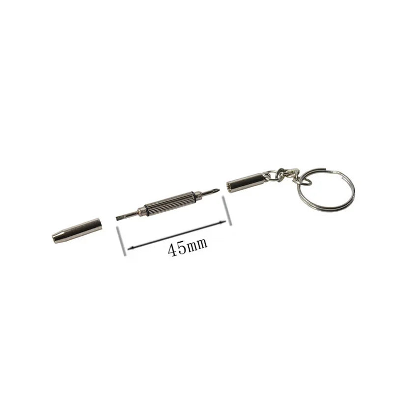 3 In 1 Eyeglass Screwdrivers Repair Kit with Keychain Watch Repair Glasses Screwdriver Recision Screw Driver Tools Accessories