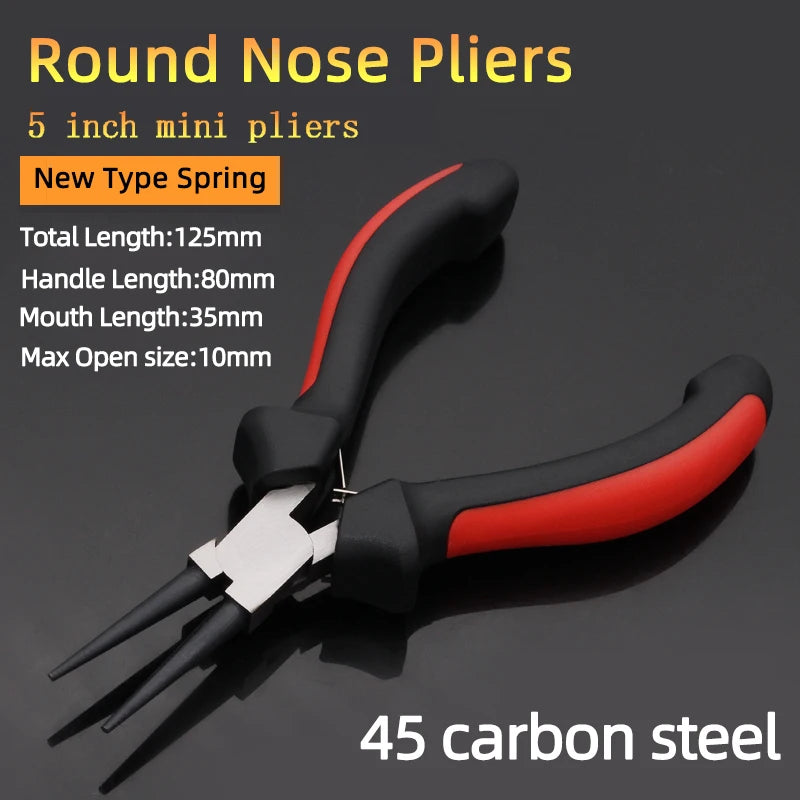 Mini Pliers Diagonal Pliers Wire Round Mouth Bent Long Needle Nose Cutter Handcraft Beading For DIY Small Jewelry Pliers Tools