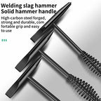 Welding Chipping Hammer - Rust Removal & Slag Cleaning Tool with Spring Handle and Hook for Glass Breaking & Ice Chipping