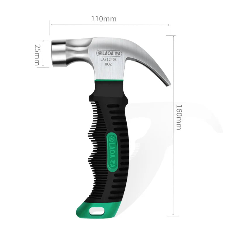 LAOA Mini Claw Hammer 8OZ Nail Hammer Tool Steel Woodworking Striking and Electronic Tools
