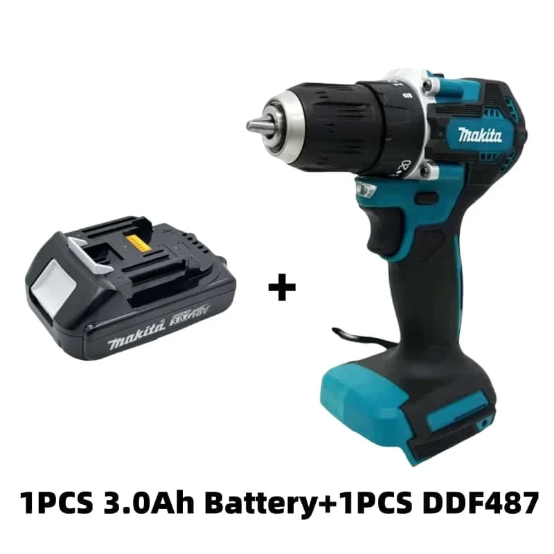🔋🔋Original Makita DDF487 Cordless Driver Drill Brushless Electric Impact Screwdriver Rechargeable Power Tool 18V With battery